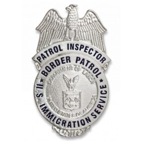 placa plateada US Patrol Inspector